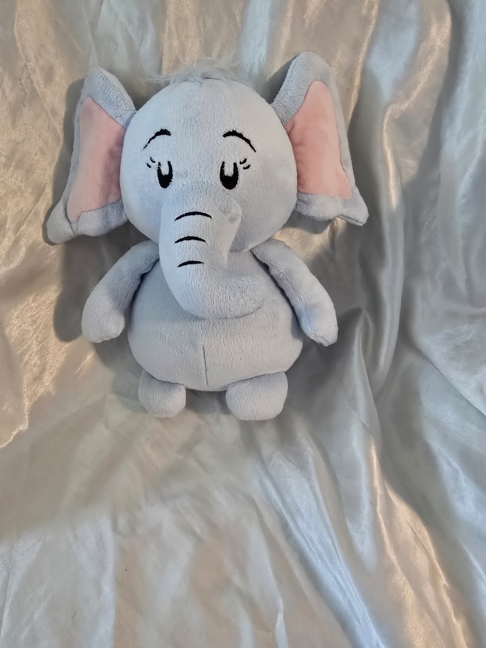 Dr. Seuss Blue Elephant Plush with Pink Ears - Cute Stuffed Animal